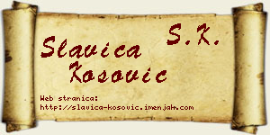 Slavica Kosović vizit kartica